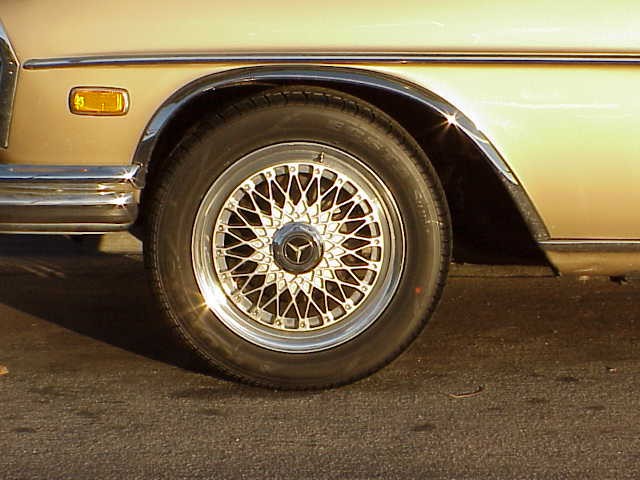 1969 300 SEL 6.3 with 16
 in HRE wheels 215_55-16 tires Front