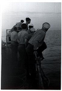 Catching a 7ft. shark while operating off San Clemente Island in late